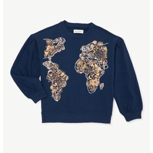 Girls Graphic Crewneck Sweatshirt with Long Sleeves, Sizes 6X
